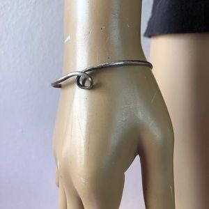 Vintage Sterling Silver Knot Bangle Bracelet